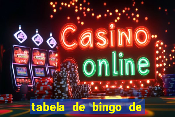 tabela de bingo de 1 a 100